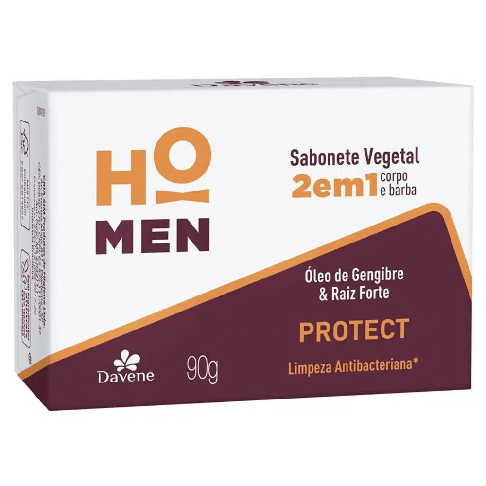 Sabonete Corpo Barba Davene Protect Antibacteria Ho Men 90g - Shopmano