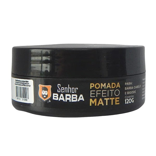 Pomada Modeladora Efeito Seco Matte Senhor Barba 120g - Shopmano