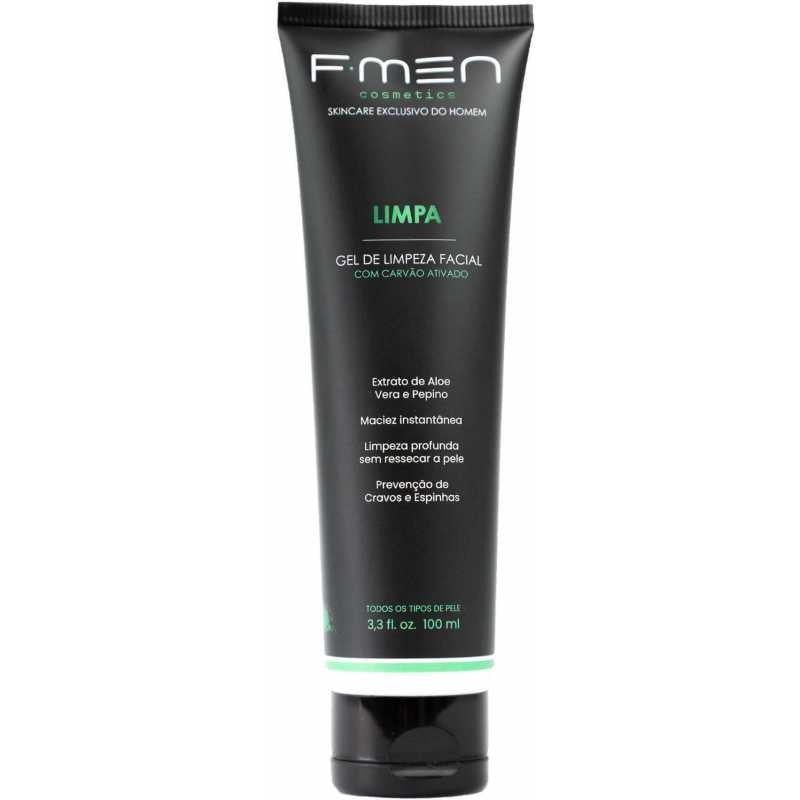 Gel De Limpeza Facial Carvão Ativado F-men Cosmetics 100ml