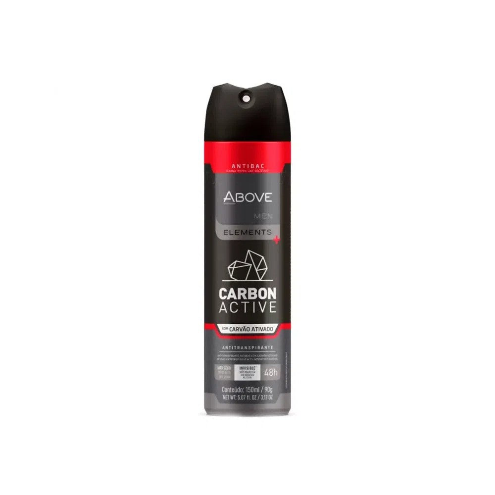 Desodorante Above Men Antibacteriano Carbon Active 150ml - Shopmano