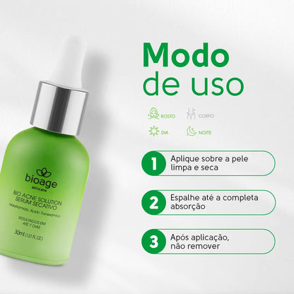 Sérum Antiacne Secativo Bioage 30ml