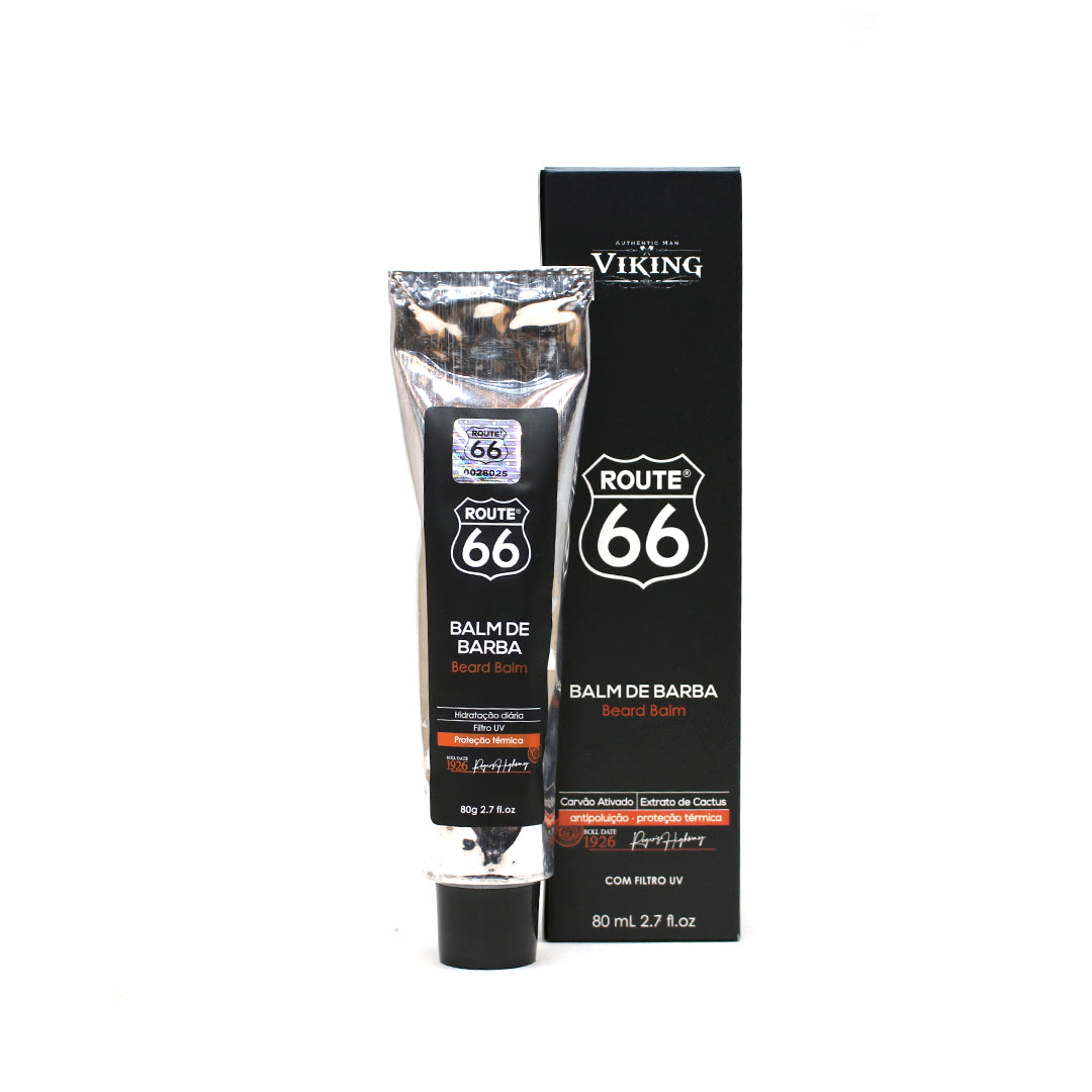 Balm de Barba Carvão Ativado Route 66 Viking 80g - Shopmano