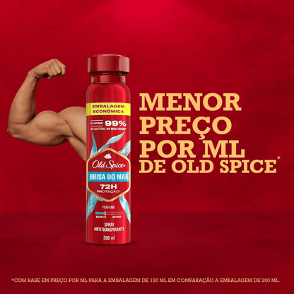 Desodorante Spray Old Spice Brisa do Mar Masculino 72h 200ml - Shopmano