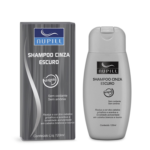 Shampoo Cabelos Brancos Grisalhos Cinza Escuro Nupill 300ml - Shopmano