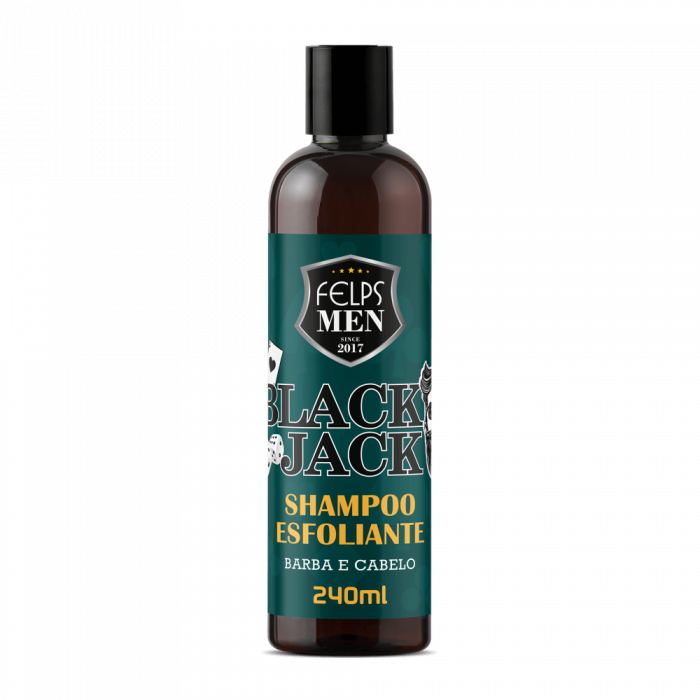 Shampoo Esfoliante Barba e Cabelo Black Jack Felps Men 240ml - Shopmano