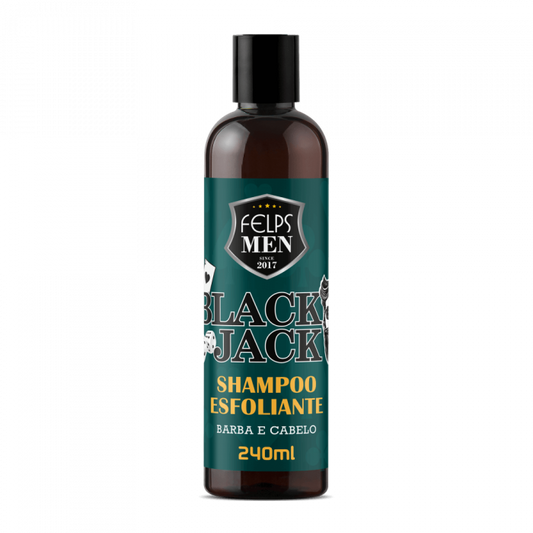 Shampoo Esfoliante Barba e Cabelo Black Jack Felps Men 240ml - Shopmano