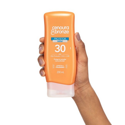 Protetor Solar Fps 30 Cenoura E Bronze 200ml - Shopmano