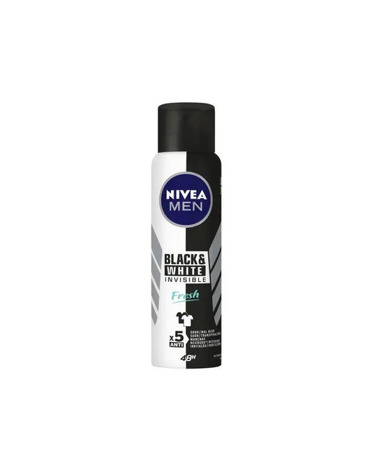 Desodorante Black & White Invisible Fresh Nivea Men 150ml - Shopmano