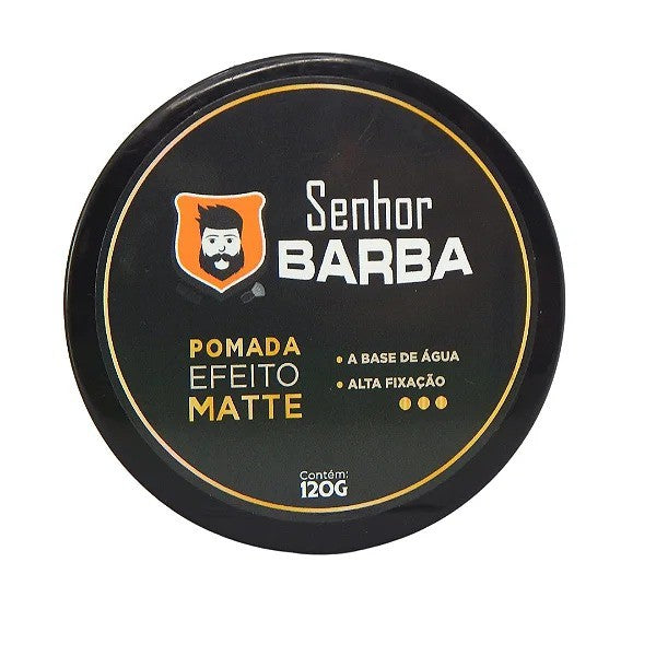 Pomada Modeladora Efeito Seco Matte Senhor Barba 120g - Shopmano