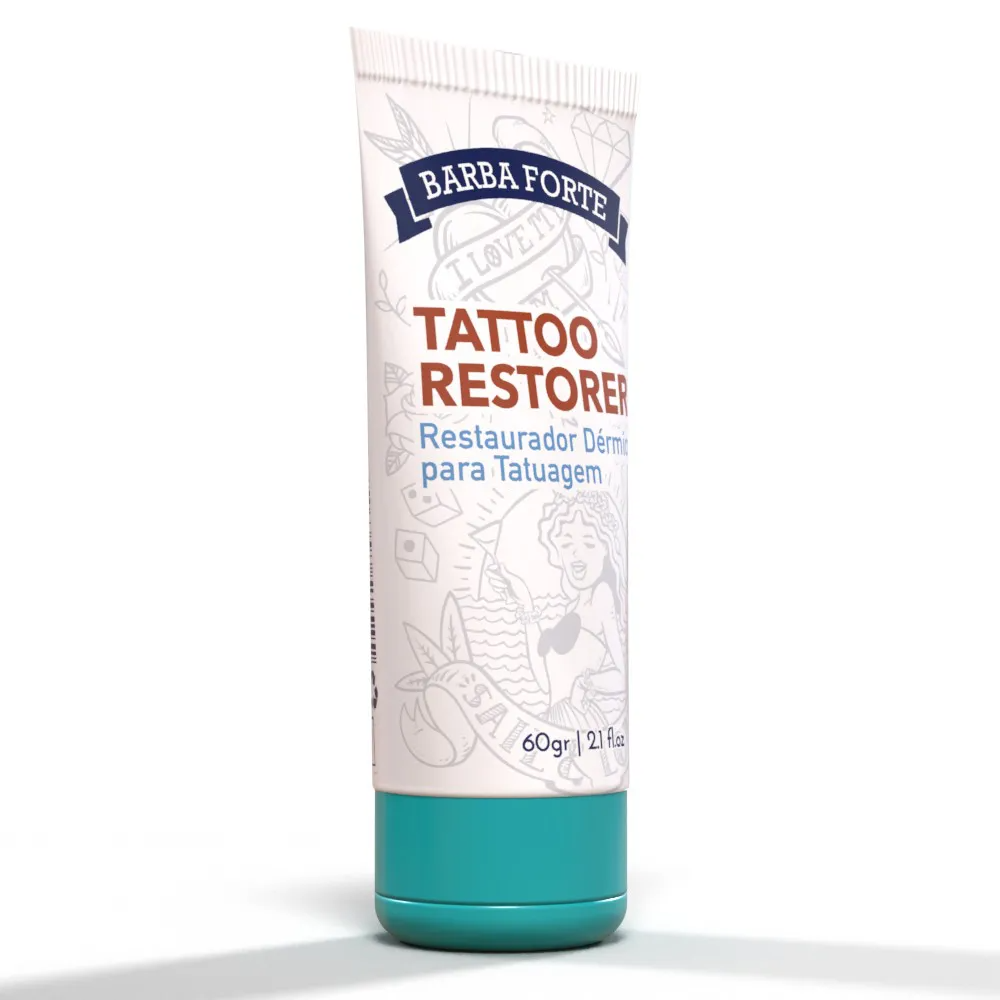 Restaurador Para Tatuagem Dérmico Tattoo Restorer Barba Forte 60g - Shopmano