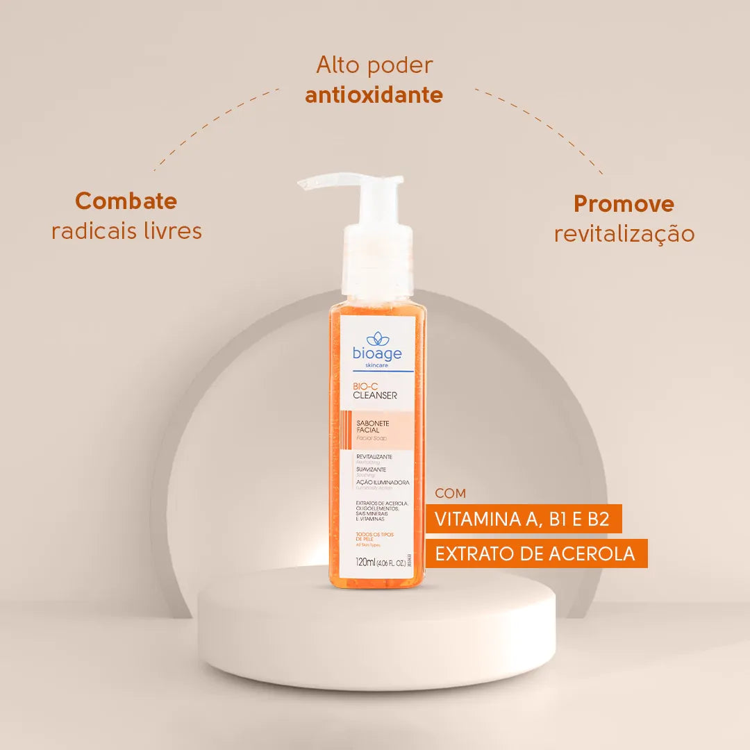 Sabonete Facial com Vitamina C Bio-C Cleanser Bioage 120ml