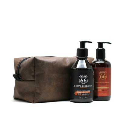 Kit Necessaire Shampoo E Sabonete Rebel Bikers Route 66 - Shopmano