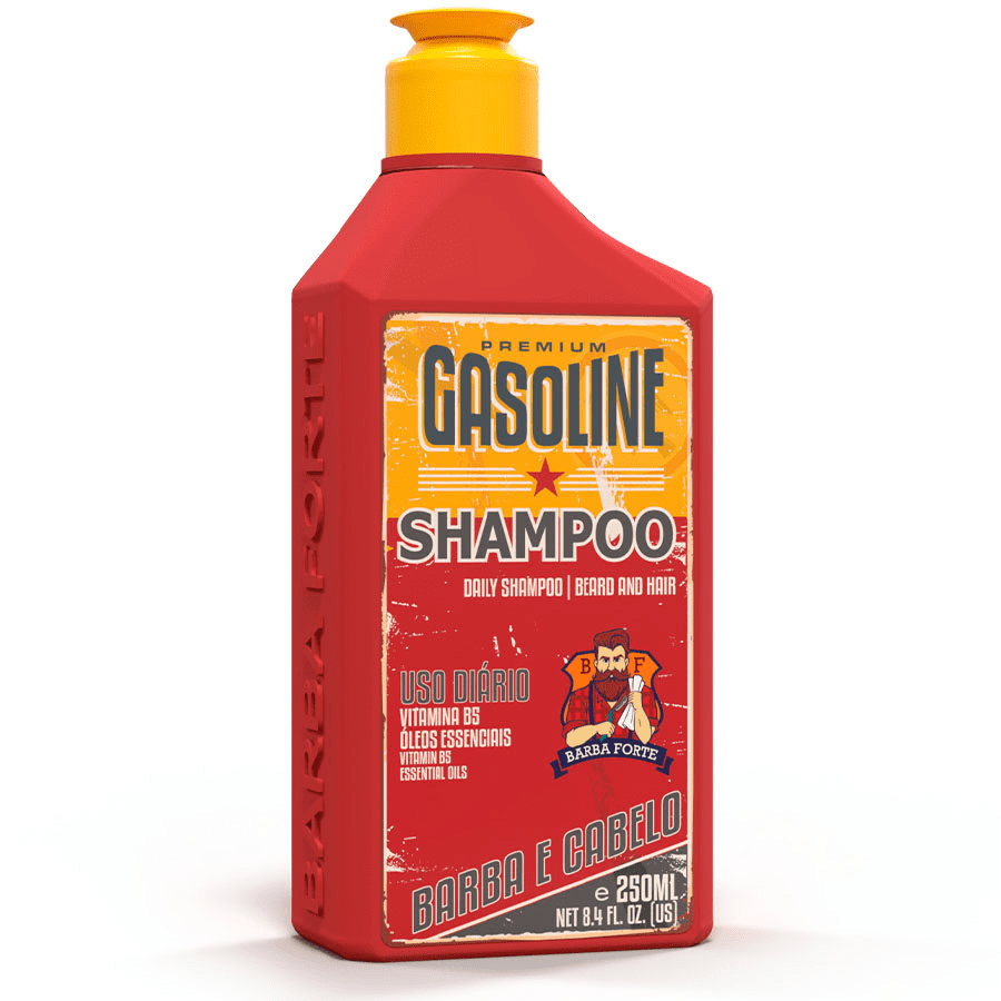 Shampoo Cabelo e Barba Gasoline Premium Barba Forte 250ml - Shopmano