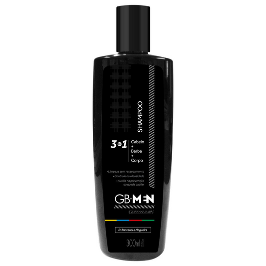 Shampoo 3 Em 1 Cabelo Barba Corpo GB Men 300ml - Shopmano