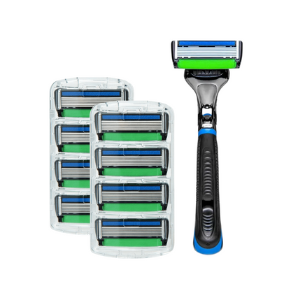 Kit Aparelho De Barbear The Razor6 + 9 Recargas Dr Jones - Shopmano