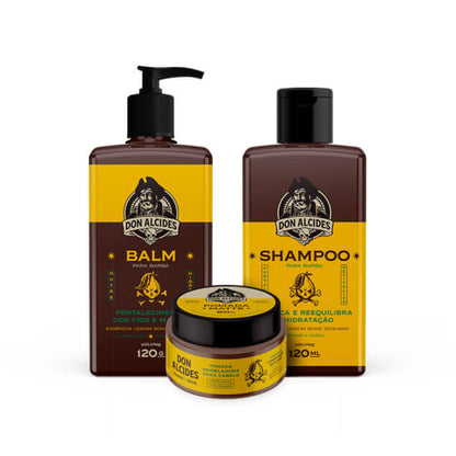 Kit Balm Pomada e Shampoo Lemon Bone Don Alcides - Shopmano