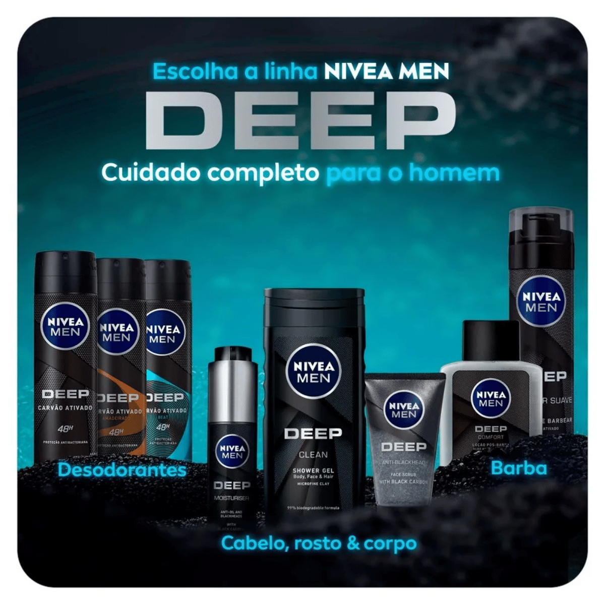 Loção Pós-Barba Nivea Men Deep Comfort 100ml - Shopmano