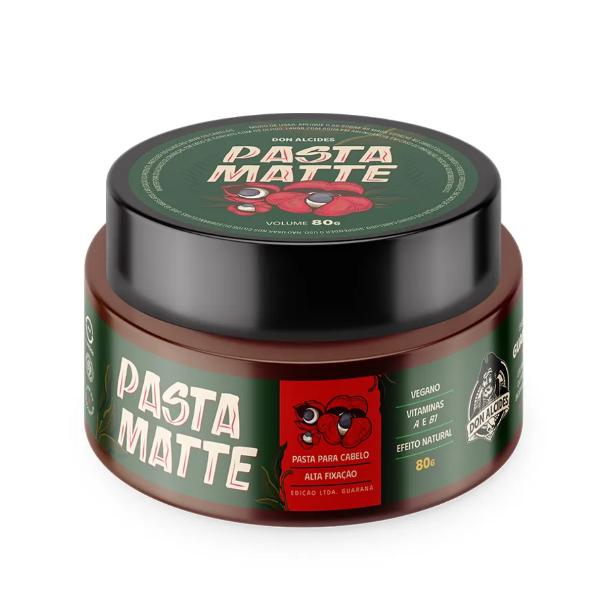 Pasta para Cabelo Matte Guaraná Don Alcides 80g - Shopmano