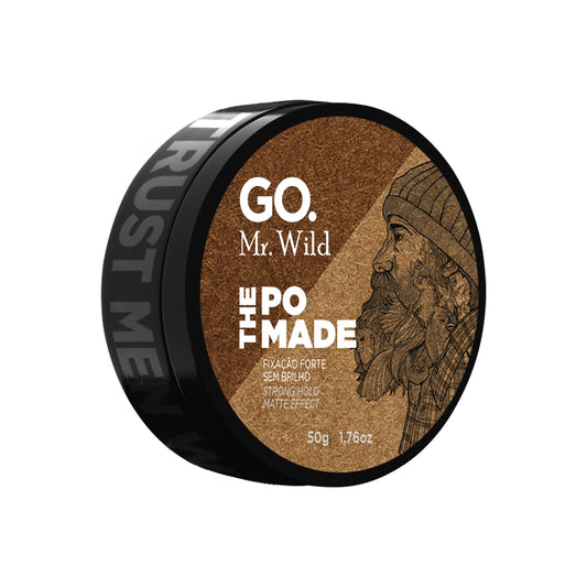 Pomada Modeladora Efeito Matte Fixa Forte Mr Wild Go Man 50g - Shopmano