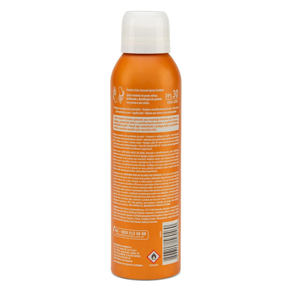 Protetor Solar Fps30 Aerosol Cenoura & Bronze 200ml - Shopmano