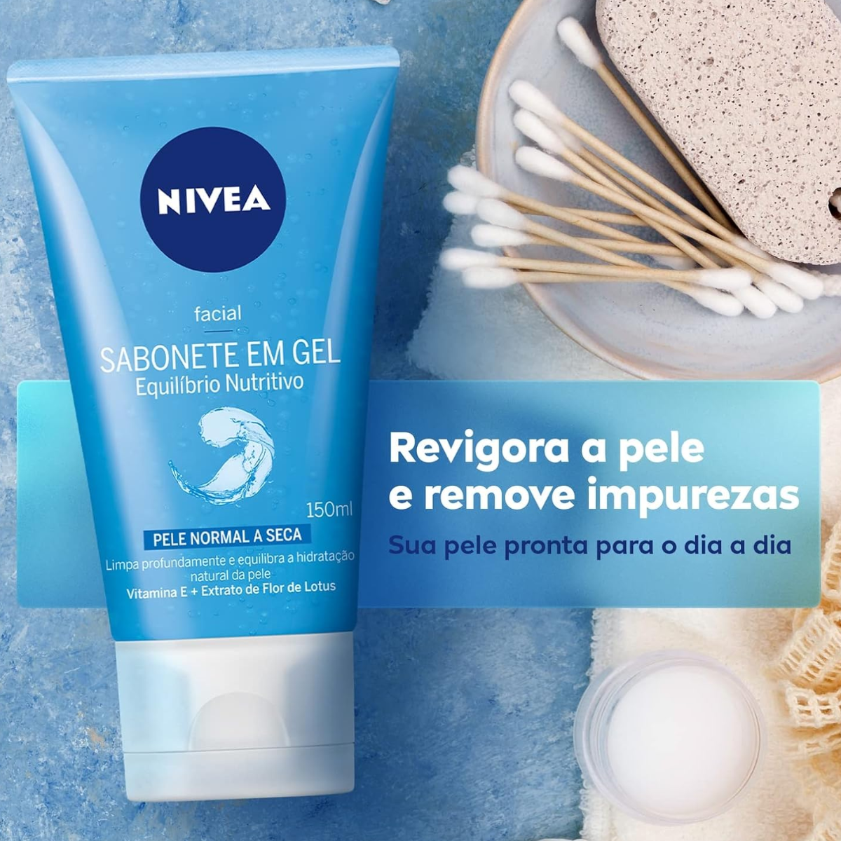 Sabonete Facial em Gel para Pele Seca e Normal Nivea 150ml - Shopmano