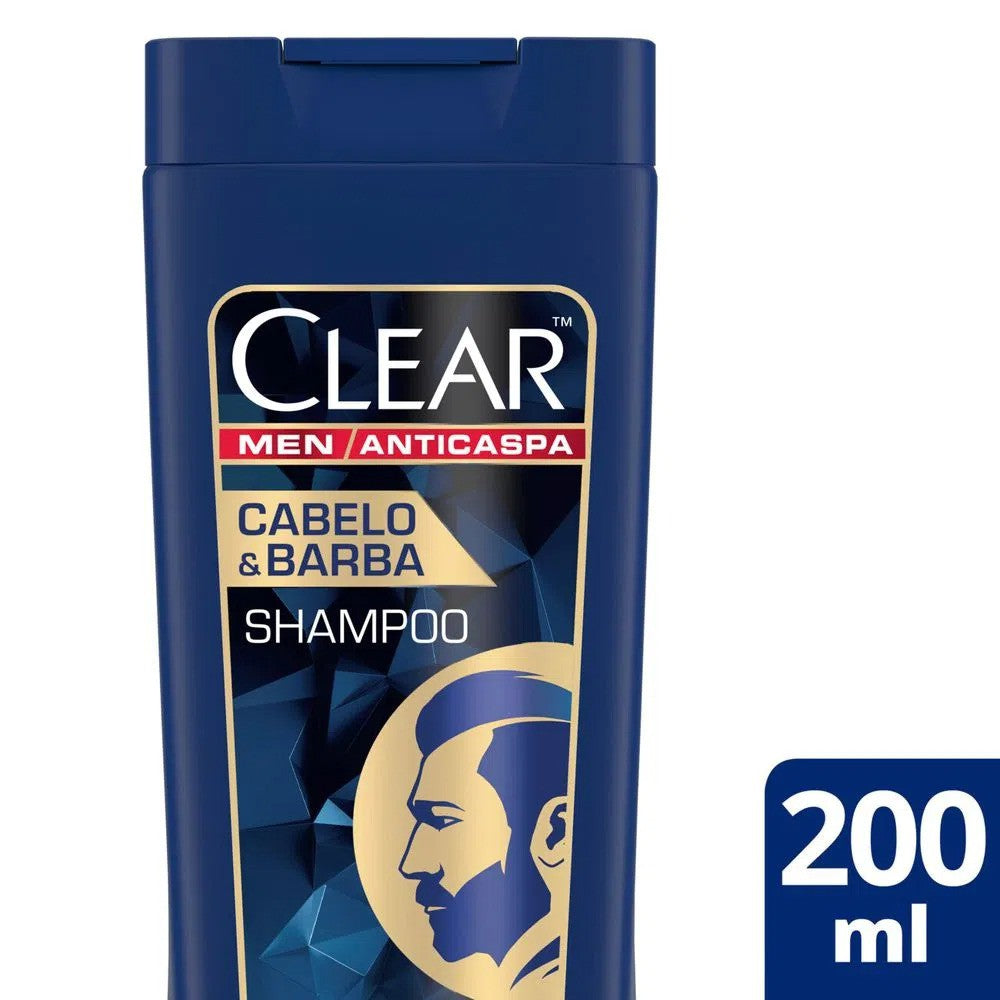 Shampoo Anticaspa Cabelo & Barba Clear Men 200ml - Shopmano