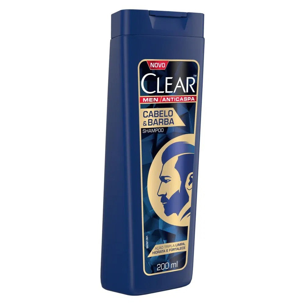 Shampoo Anticaspa Cabelo & Barba Clear Men 200ml - Shopmano