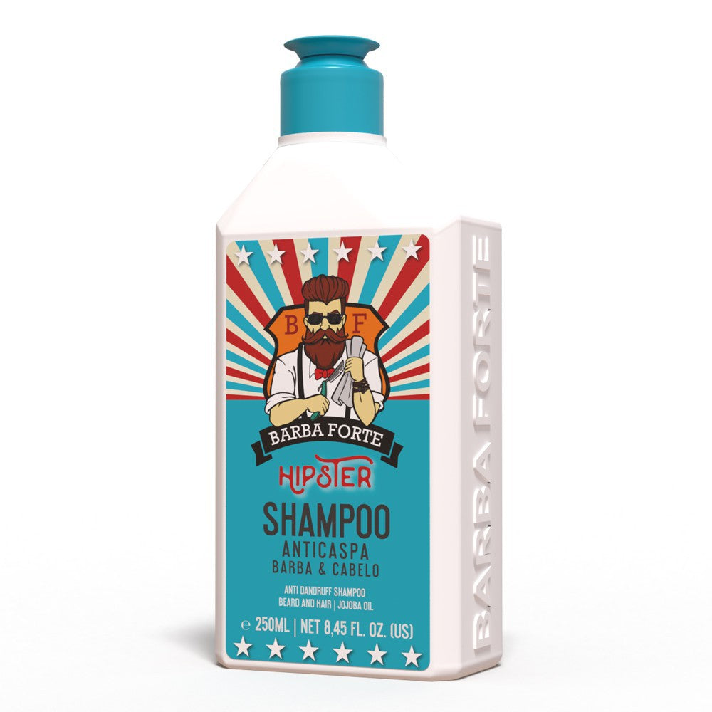 Shampoo Anticaspa Cabelo e Barba Hipster Barba Forte 250ml - Shopmano