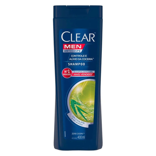 Shampoo Anticaspa Controle Alívio da Coceira Clear Men 400ml - Shopmano