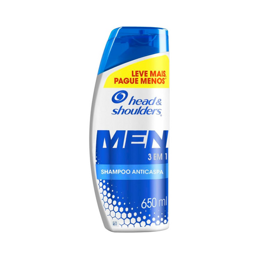 Shampoo Anticaspa Head & Shoulders Men 3 em 1 650ml - Shopmano