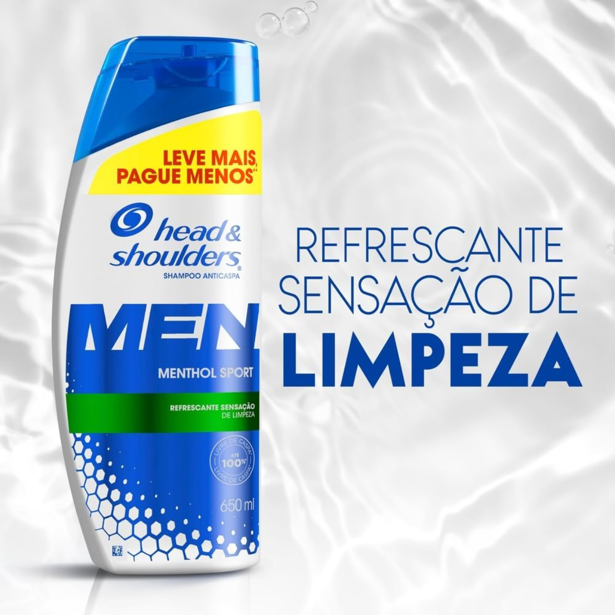 Shampoo Anticaspa Head & Shoulders Menta Ice 650ml - Shopmano