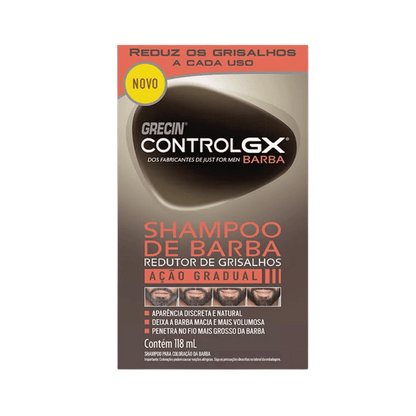 Shampoo de Barba Grecin Control GX Redutor Grisalhos 118ml - Shopmano