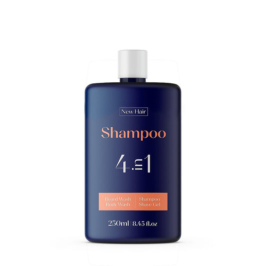 Shampoo para Barba e Cabelo New Hair 4 em 1 250ml - Shopmano