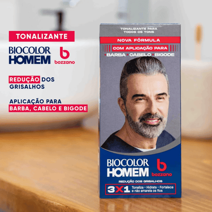 Tonalizante Redutor de Grisalhos Cabelo e Barba Biocolor Bozzano - Shopmano