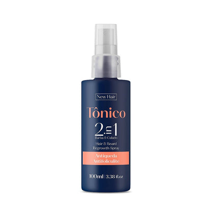 Tônico para Barba e Cabelo New Hair 2 em 1 100ml - Shopmano